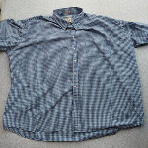 Himalaya Outfitters 4XL Blue Short Sleeve Button Up Collard Pocket Shirt XXXXL